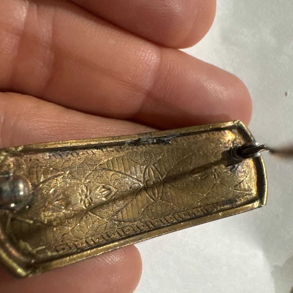 Rare Antique Victorian Brooch Brass - Picture 5 of 7